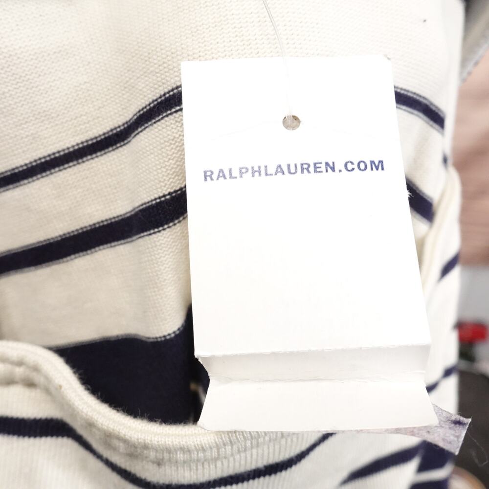 NWT RALPH LAUREN SPORT CREAM NAVY BLUE STRIPED LONG SLEEVE SWEATER DRESS XL NEW! - Picture 7 of 8
